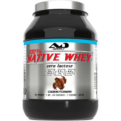 Addict Sport Nutrition 100% whey native (1kg) unisexe - Publicité Addict Sport Nutrition 100% whey native (1kg) unisexe - Publicité