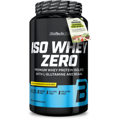 BioTechUSA Iso Whey Zero - Cheesecake Citron - 908g Poudre de Protéines - Publicité BioTechUSA Iso Whey Zero - Cheesecake Citron - 908g Poudre de Protéines - Publicité