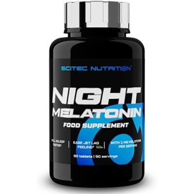 Scitec Nutrition Mélatonine Nuit - Favorise Sommeil & Relaxation - Publicité Scitec Nutrition Mélatonine Nuit - Favorise Sommeil & Relaxation - Publicité