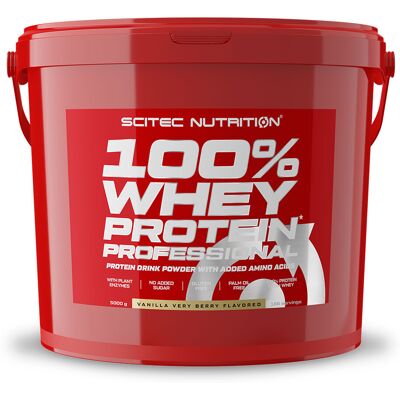 Scitec Nutrition 100% Whey Protein Professional - Vanille Fruits des Forêts - Publicité Scitec Nutrition 100% Whey Protein Professional - Vanille Fruits des Forêts - Publicité