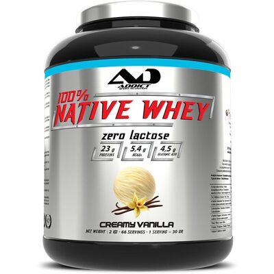 Addict Sport Nutrition 100% whey native (2kg) Unisexe - Poudre de protéines - Publicité Addict Sport Nutrition 100% whey native (2kg) Unisexe - Poudre de protéines - Publicité