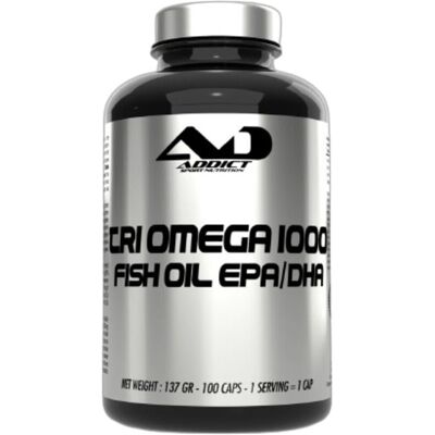 Addict Sport Nutrition Tri omega 1000 (100caps) unisexe - Publicité Addict Sport Nutrition Tri omega 1000 (100caps) unisexe - Publicité