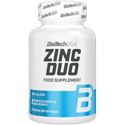 BiotechUSA Zinc Duo 60 - Complément pour immunité & hormones - Publicité BiotechUSA Zinc Duo 60 - Complément pour immunité & hormones - Publicité