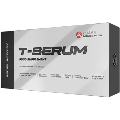 Scitec T-Serum 120 Capsules - Supplément - Publicité Scitec T-Serum 120 Capsules - Supplément - Publicité