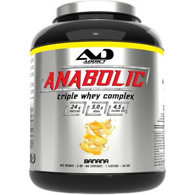 Addict Sport Nutrition Anabolic triple whey complex (2kg) unisexe - Publicité Addict Sport Nutrition Anabolic triple whey complex (2kg) unisexe - Publicité