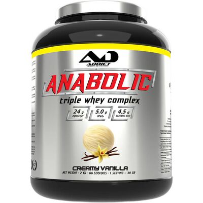 Addict Sport Nutrition Anabolic triple whey complex (2kg) unisexe - Publicité Addict Sport Nutrition Anabolic triple whey complex (2kg) unisexe - Publicité