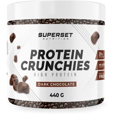 Superset Nutrition - Protein Crunchies - Chocolat noir - Publicité Superset Nutrition - Protein Crunchies - Chocolat noir - Publicité