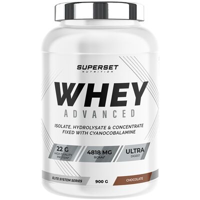 Superset Nutrition 100% whey protéine avancée - poudre de protéines - Publicité Superset Nutrition 100% whey protéine avancée - poudre de protéines - Publicité