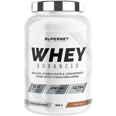 Superset Nutrition - 100% WHEY PROTEINE ADVANCED (900gr) - 900g - Unisexe - Protéine en poudre - Publicité Superset Nutrition - 100% WHEY PROTEINE ADVANCED (900gr) - 900g - Unisexe - Protéine en poudre - Publicité