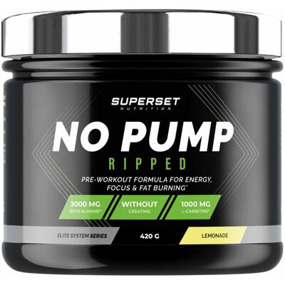 Superset Nutrition No pump ripped (420g) unisexe - Publicité Superset Nutrition No pump ripped (420g) unisexe - Publicité