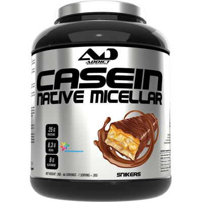 Addict Sport Nutrition Casein native micellar (2kg) unisexe - Publicité Addict Sport Nutrition Casein native micellar (2kg) unisexe - Publicité