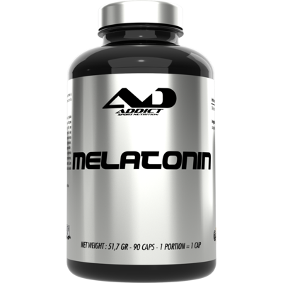 Addict Sport Nutrition Melatonin (90 caps) unisexe - Publicité Addict Sport Nutrition Melatonin (90 caps) unisexe - Publicité