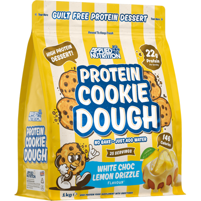 Applied Nutrition Dessert de Pâte à Cookies Protéinée - Chocolat Blanc Citron - 1000g - Publicité Applied Nutrition Dessert de Pâte à Cookies Protéinée - Chocolat Blanc Citron - 1000g - Publicité