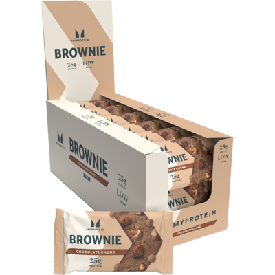Myprotein Brownie Cuit - 12 x 75g - Morceaux de Chocolat - Publicité Myprotein Brownie Cuit - 12 x 75g - Morceaux de Chocolat - Publicité