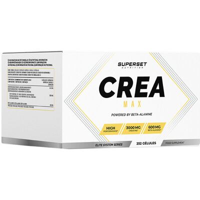 Superset Nutrition Crea max (252 caps) unisexe - Publicité Superset Nutrition Crea max (252 caps) unisexe - Publicité