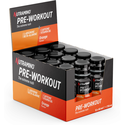 Nutramino Pre-workout shot (12x60ml) unisexe - Publicité Nutramino Pre-workout shot (12x60ml) unisexe - Publicité