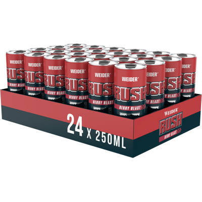 Weider Rush Berry Blast Boisson Énergisante - Boisson énergisante - Publicité Weider Rush Berry Blast Boisson Énergisante - Boisson énergisante - Publicité