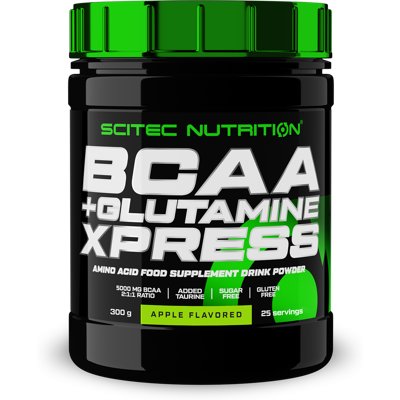 Scitec Nutrition BCAA + Glutamine Xpress - 300g Pomme - Publicité Scitec Nutrition BCAA + Glutamine Xpress - 300g Pomme - Publicité