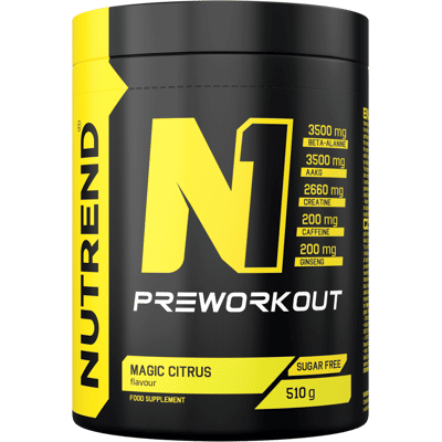 Nutrend N1 Pré-Entraînement - Agrumes Magiques - 510g - Publicité Nutrend N1 Pré-Entraînement - Agrumes Magiques - 510g - Publicité