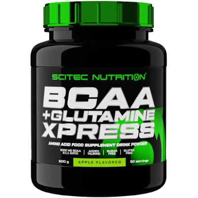 Scitec Nutrition BCAA + Glutamine XPress - 600g, Pomme - Supplément pour la récupération musculaire - Publicité Scitec Nutrition BCAA + Glutamine XPress - 600g, Pomme - Supplément pour la récupération musculaire - Publicité