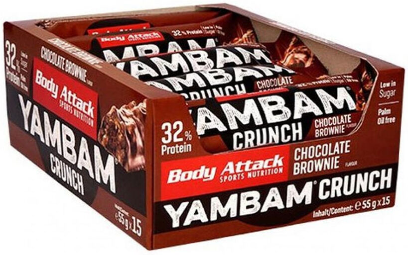 Body Attack Nutrition Boîte yambam crunch bar (15x55g) unisexe