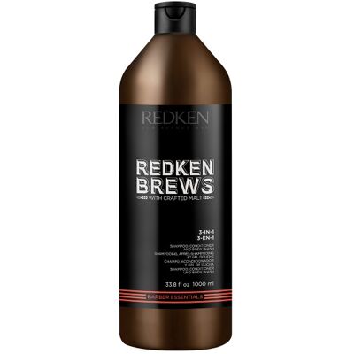 Redken Brews 3-en-1 Shampoo pour Hommes - Après-shampoing & Gel douche - Publicité Redken Brews 3-en-1 Shampoo pour Hommes - Après-shampoing & Gel douche - Publicité