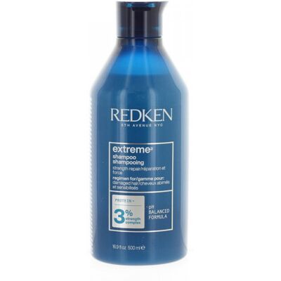 Shampoing Redken Extreme - Renforce et Répare Cheveux Abîmés - Publicité Shampoing Redken Extreme - Renforce et Répare Cheveux Abîmés - Publicité