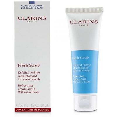 Fresh Scrub Exfoliant Crème Rafraîchissant - Clarins Gommage et exfoliant visage 50 ml - Publicité Fresh Scrub Exfoliant Crème Rafraîchissant - Clarins Gommage et exfoliant visage 50 ml - Publicité