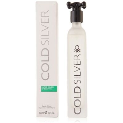 Cold Silver - Benetton Eau De Toilette Spray 100 ML - Publicité Cold Silver - Benetton Eau De Toilette Spray 100 ML - Publicité