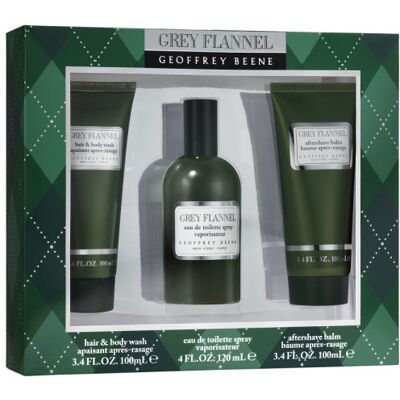 Coffret Cadeau Grey Flannel de Geoffrey Beene - Eau de Toilette, Gel douche, Après-rasage - Publicité Coffret Cadeau Grey Flannel de Geoffrey Beene - Eau de Toilette, Gel douche, Après-rasage - Publicité