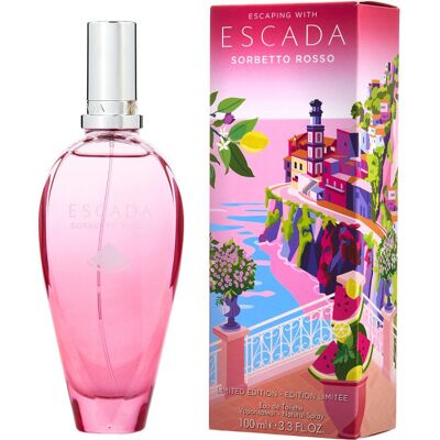 Escada Sorbetto Rosso Eau De Toilette Édition Limitée (100ml) - Publicité Escada Sorbetto Rosso Eau De Toilette Édition Limitée (100ml) - Publicité