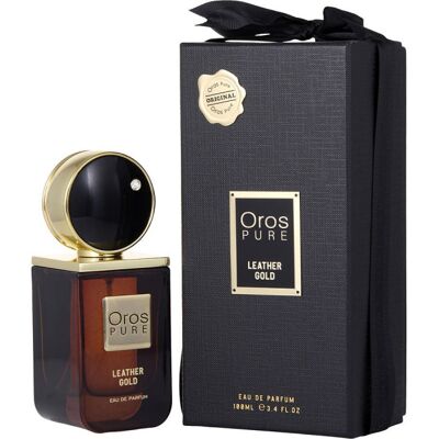 Oros Pure Leather Gold - EDP Unisexe avec Swarovski - 100ml - Publicité Oros Pure Leather Gold - EDP Unisexe avec Swarovski - 100ml - Publicité