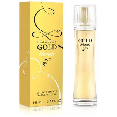Gold Women - Fragluxe Eau De Toilette Spray 100 ml - Publicité Gold Women - Fragluxe Eau De Toilette Spray 100 ml - Publicité