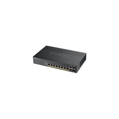 Zyxel GS1920-8HPv2 - Commutateur - intelligent - 8 x 10/100/1000 (PoE+) + 2 x SFP Gigabit combine - de bureau, fixation murale - PoE+ (130 W) - Publicité Zyxel GS1920-8HPv2 - Commutateur - intelligent - 8 x 10/100/1000 (PoE+) + 2 x SFP Gigabit combine - de bureau, fixation murale - PoE+ (130 W) - Publicité