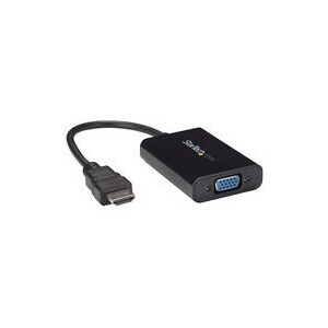 StarTech.com Cable adaptateur HDMI vers VGA avec audio - Convertisseur video HDMI vers HD15 - Male / Femelle - 1920x1080 - Noir - adaptateur video - HDMI / VGA / audio - 25 cm - Publicité StarTech.com Cable adaptateur HDMI vers VGA avec audio - Convertisseur video HDMI vers HD15 - Male / Femelle - 1920x1080 - Noir - adaptateur video - HDMI / VGA / audio - 25 cm - Publicité
