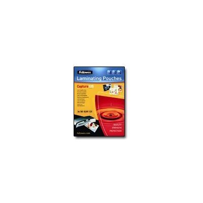 Fellowes Laminating Pouches Capture 125 micron - 100 - 75 x 105 mm - pochettes plastifiees - Publicité Fellowes Laminating Pouches Capture 125 micron - 100 - 75 x 105 mm - pochettes plastifiees - Publicité