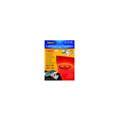 Fellowes Laminating Pouches Capture 125 micron - 100 - 83 x 113 mm - pochettes plastifiees - Publicité Fellowes Laminating Pouches Capture 125 micron - 100 - 83 x 113 mm - pochettes plastifiees - Publicité