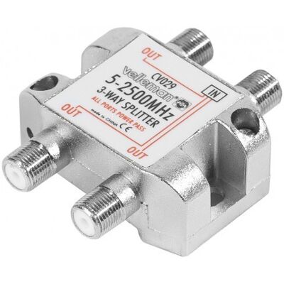 Velleman Diviseur 3 voies - 5-2500MHz - Publicité Velleman Diviseur 3 voies - 5-2500MHz - Publicité