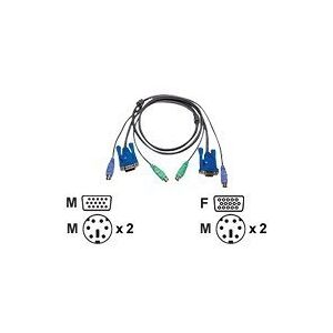 Aten 2L-5005P/C - cable clavier / video / souris (KVM) - 5 m - Publicité Aten 2L-5005P/C - cable clavier / video / souris (KVM) - 5 m - Publicité