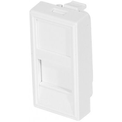 MCAD Plastron 22,5x45 droit pour 1 port RJ45 keystone - Publicité MCAD Plastron 22,5x45 droit pour 1 port RJ45 keystone - Publicité