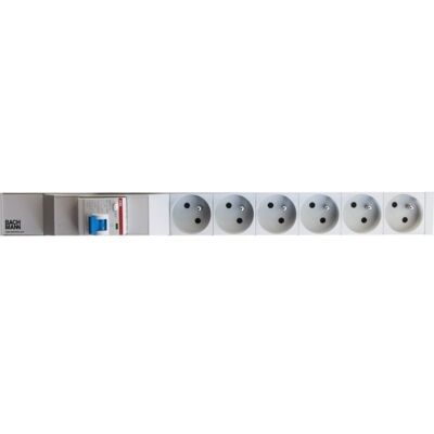Bachmann MCAD Multiprise - 6 Prises, Cordon 2 m, Fixation en Rack - Publicité Bachmann MCAD Multiprise - 6 Prises, Cordon 2 m, Fixation en Rack - Publicité