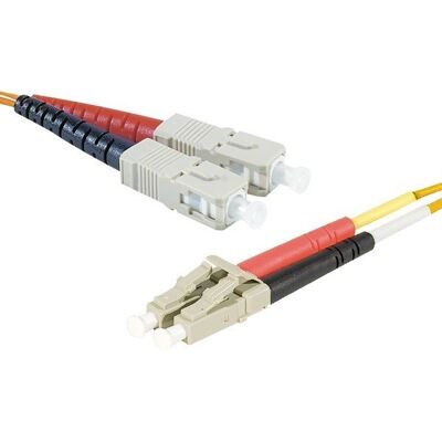 MCAD Jarretiere optique duplex HD multi OM2 50/125 SC-UPC/LC-UPC orange - 3 m - Publicité MCAD Jarretiere optique duplex HD multi OM2 50/125 SC-UPC/LC-UPC orange - 3 m - Publicité