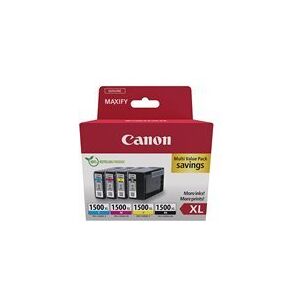 Canon PGI-1500XL BK/C/M/Y Multipack - pack de 4 - XL - noir, jaune, cyan, magenta - original - reservoir d'encre - Publicité Canon PGI-1500XL BK/C/M/Y Multipack - pack de 4 - XL - noir, jaune, cyan, magenta - original - reservoir d'encre - Publicité