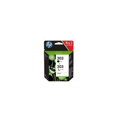 HP 303 - pack de 2 - noir pigmente, couleur (cyan, magenta, jaune) - original - cartouche d'encre - Publicité HP 303 - pack de 2 - noir pigmente, couleur (cyan, magenta, jaune) - original - cartouche d'encre - Publicité
