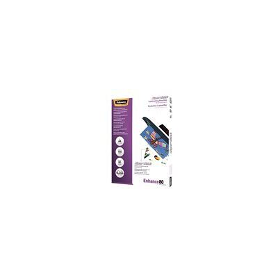 Fellowes Laminating Pouches SuperQuick Enhance 80 micron - pack de 100 - brillant - A4 - pochettes plastifiees - Publicité Fellowes Laminating Pouches SuperQuick Enhance 80 micron - pack de 100 - brillant - A4 - pochettes plastifiees - Publicité