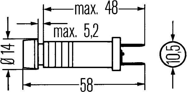 HELLA Lampe témoin (Ref: 2AA 003 257-041)