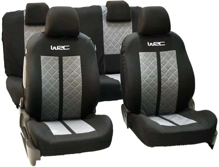 WRC Housse de siège universelle - tissu Noir / Gris (Ref: 007588)