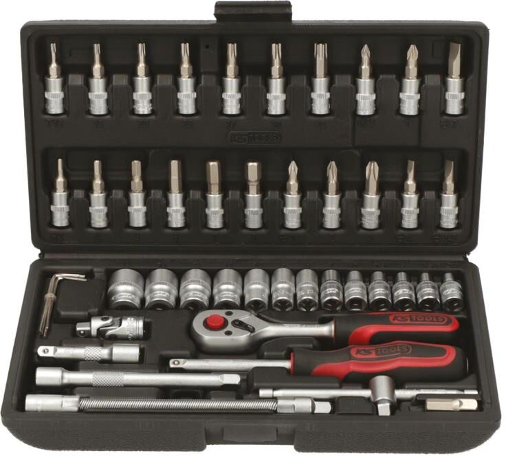 KS TOOLS Coffret cliquets et douilles 1/4