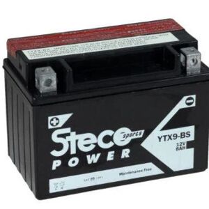 Steco Powersports Batterie moto 12.0 8.0 Sans entretien (Ref: YTX9-BS)
