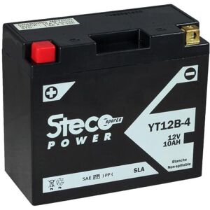 Steco Powersports Batterie moto 12.0 10.0 SLA AGM (Ref: YT12B-4)